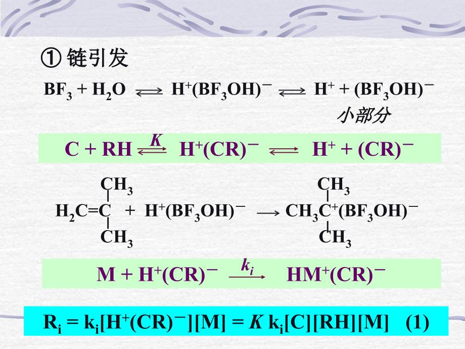 高化之阳离子聚合反应动力学课件_第2页