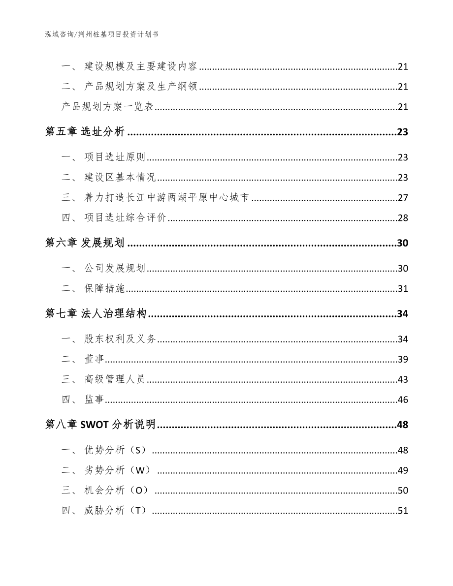 荆州桩基项目投资计划书（范文模板）_第3页