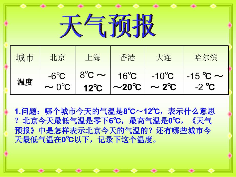 北师大版数学四年级上册《生活中的正负数》PPT课件_第2页