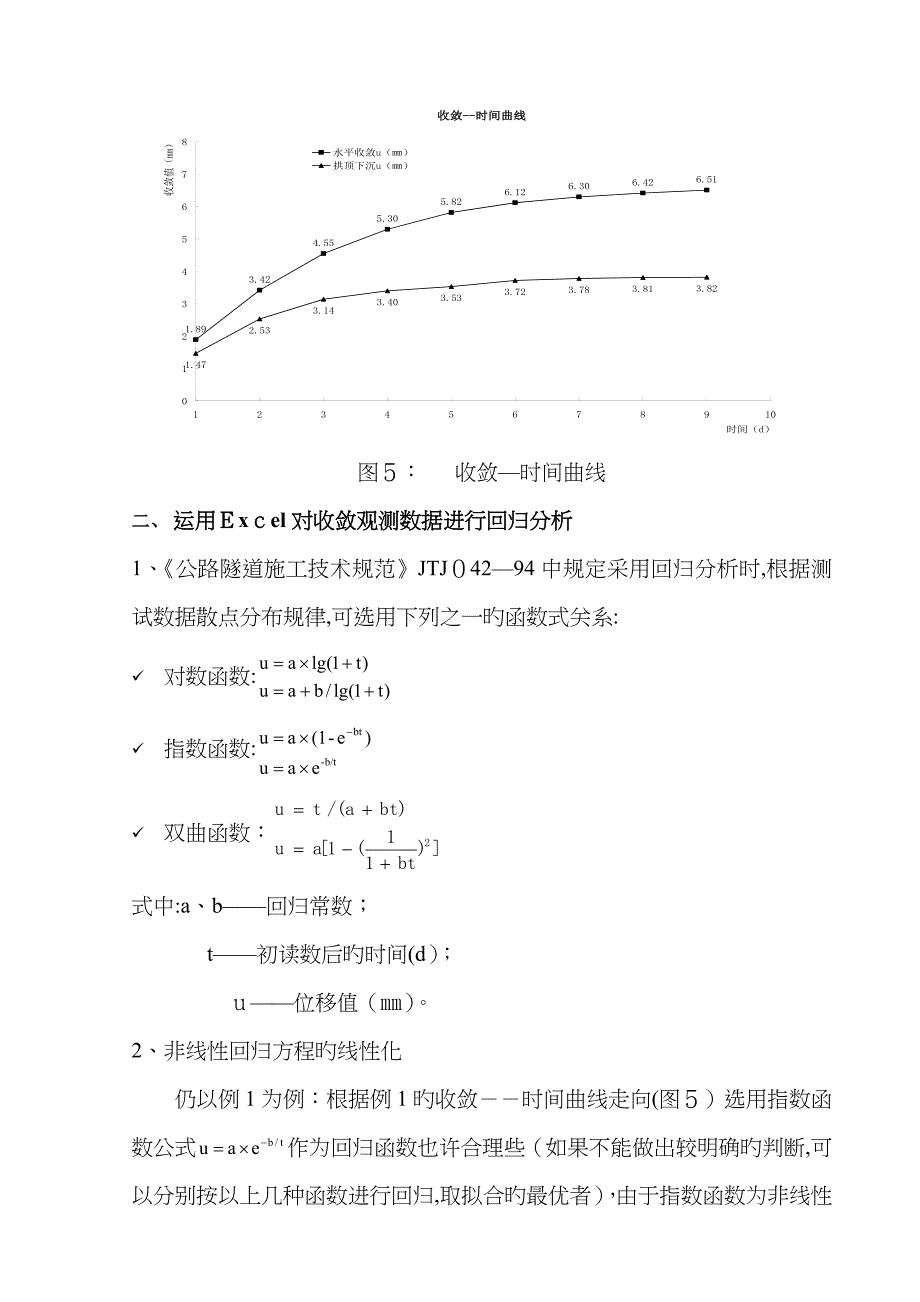 隧道监控量测回归分析方法很好的EXCLE计算方法_第4页