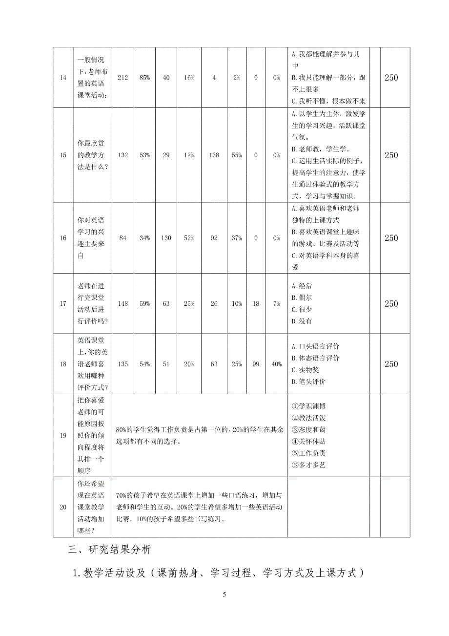 《小学英语课堂教学活动的实效性研究》下半年课题活动总结.doc_第5页