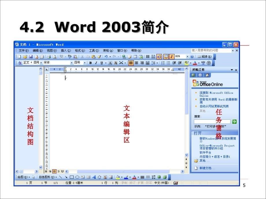 精品PPT课件标准书号52532F30805222F第4章字处理Word2003_第5页