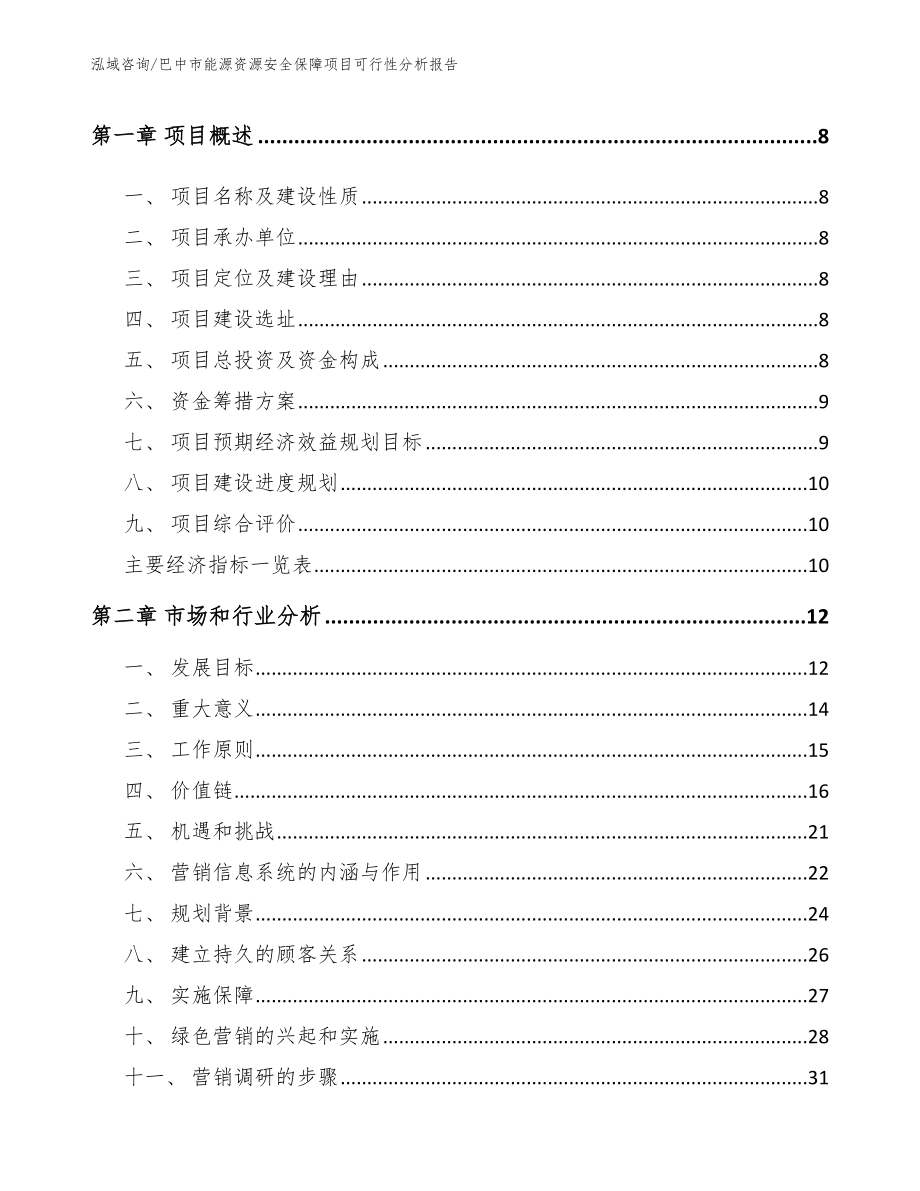 巴中市能源资源安全保障项目可行性分析报告_参考范文_第3页