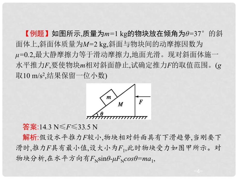 高考物理二轮复习 微专题五 动力学中的临界极值问题课件_第4页