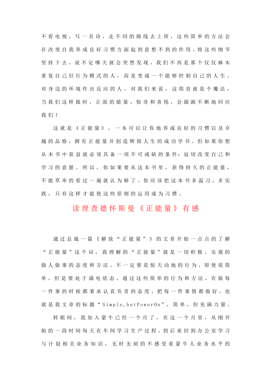 读理查德怀斯曼《正能量》有感（获奖征文2篇）_第4页