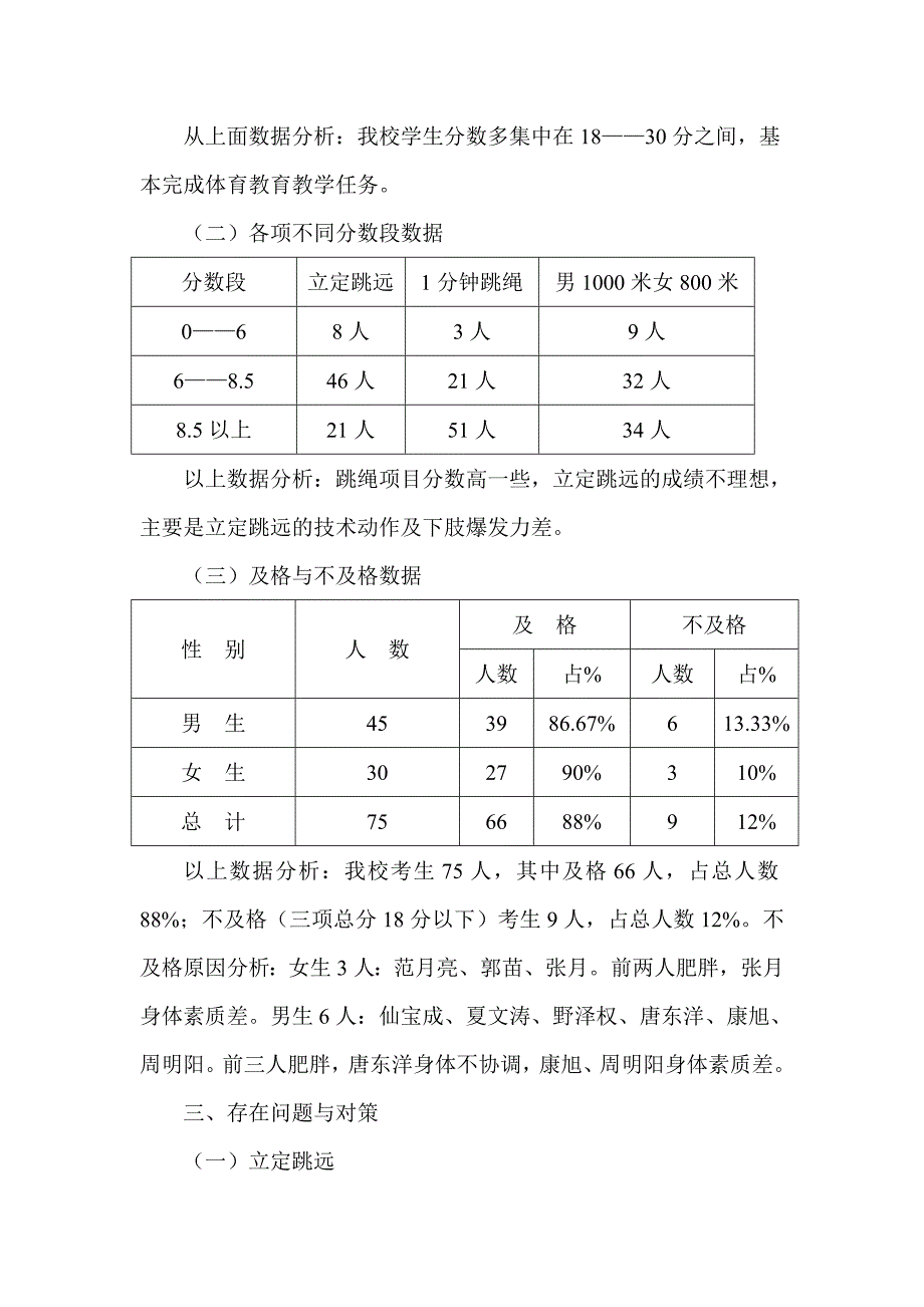 中考体育质量分析_第3页