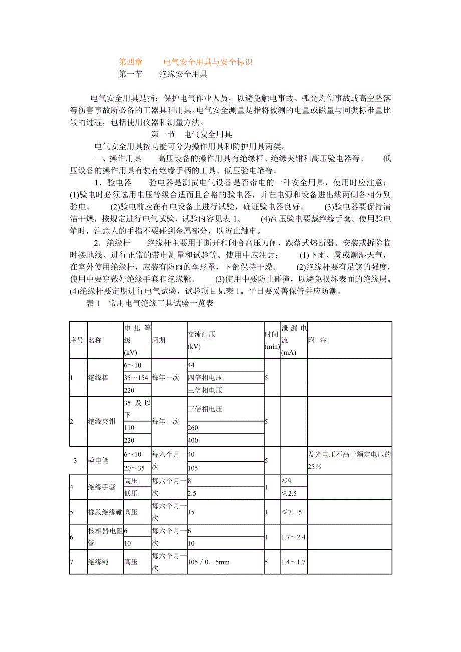 第四章 电气安全用具与安全标识_第1页