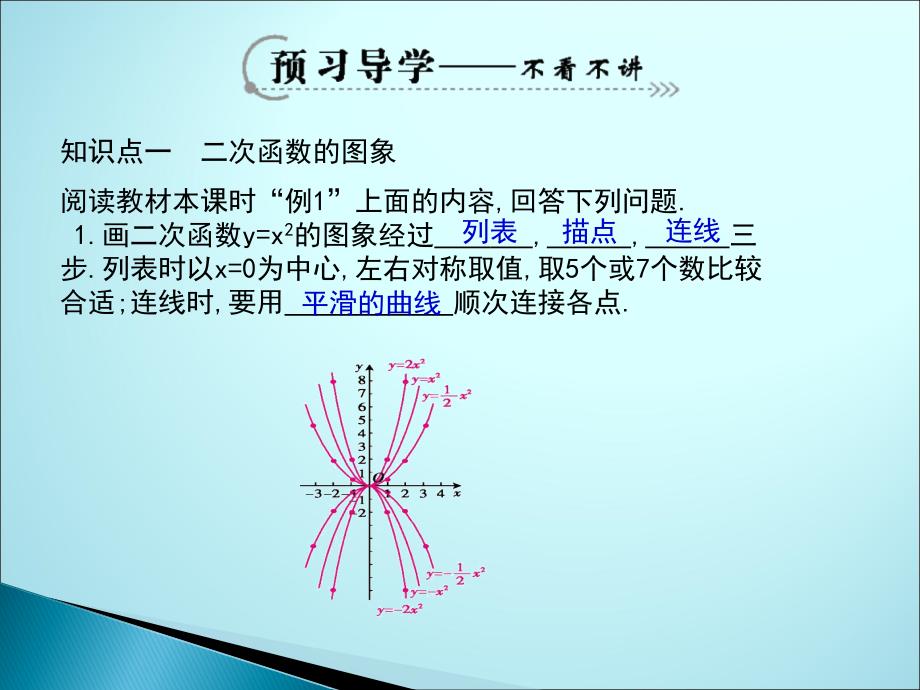 2212《二次函数y=ax2的图象和性质》导学案_第3页