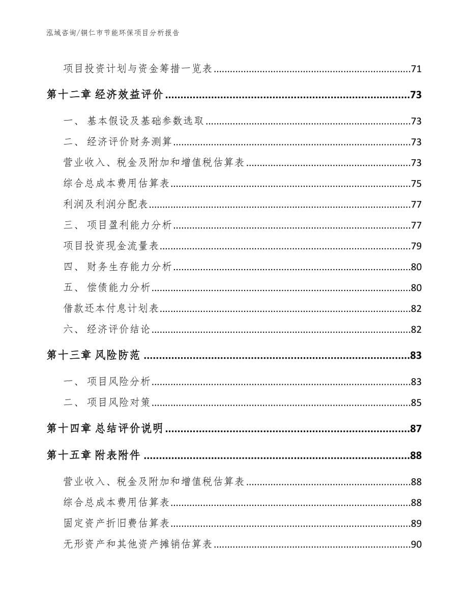 铜仁市节能环保项目分析报告模板范本_第5页