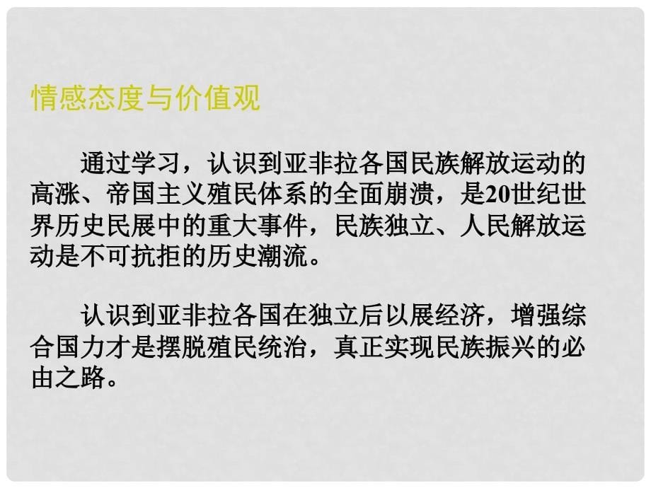 九年级历史下册 第三单元 第14课 殖民废墟上的重建讲义课件 北师大版_第5页