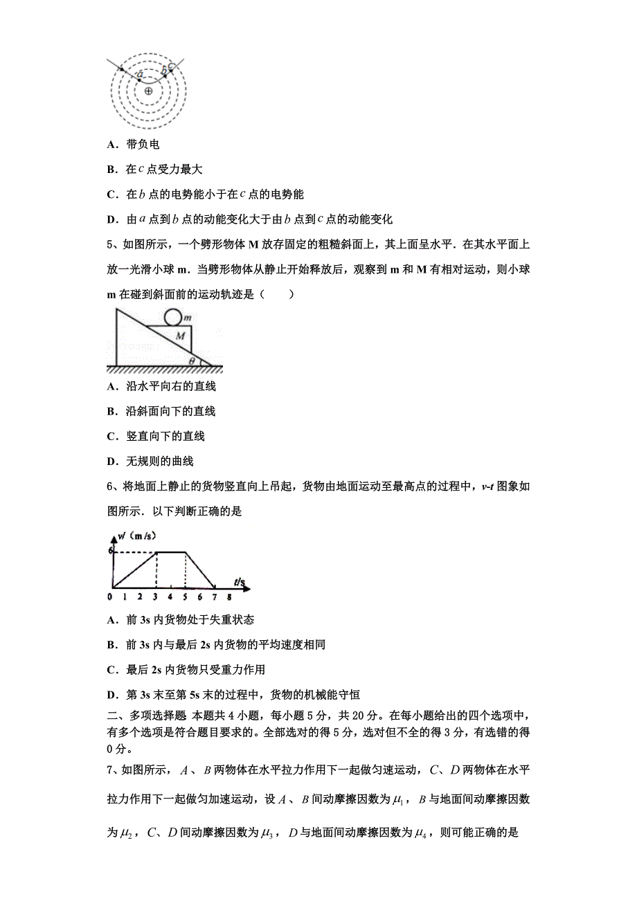 华东师大二附中2022-2023学年高三物理第一学期期中考试试题（含解析）.doc_第2页