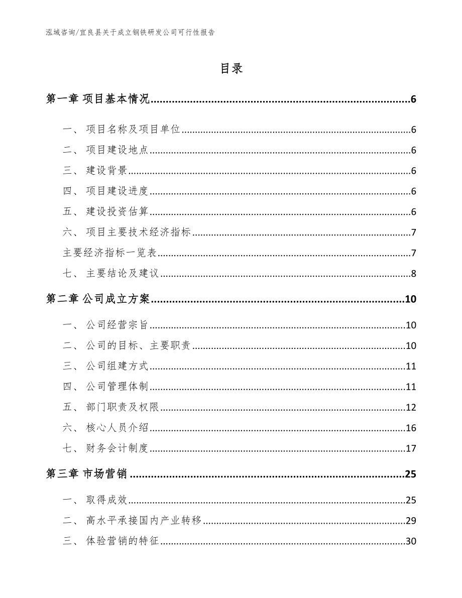 宜良县关于成立钢铁研发公司可行性报告_第1页
