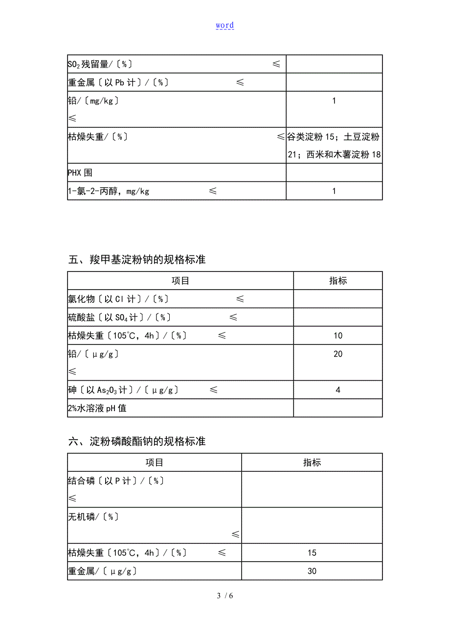 食品的添加剂变性淀粉规格实用实用标准_第3页