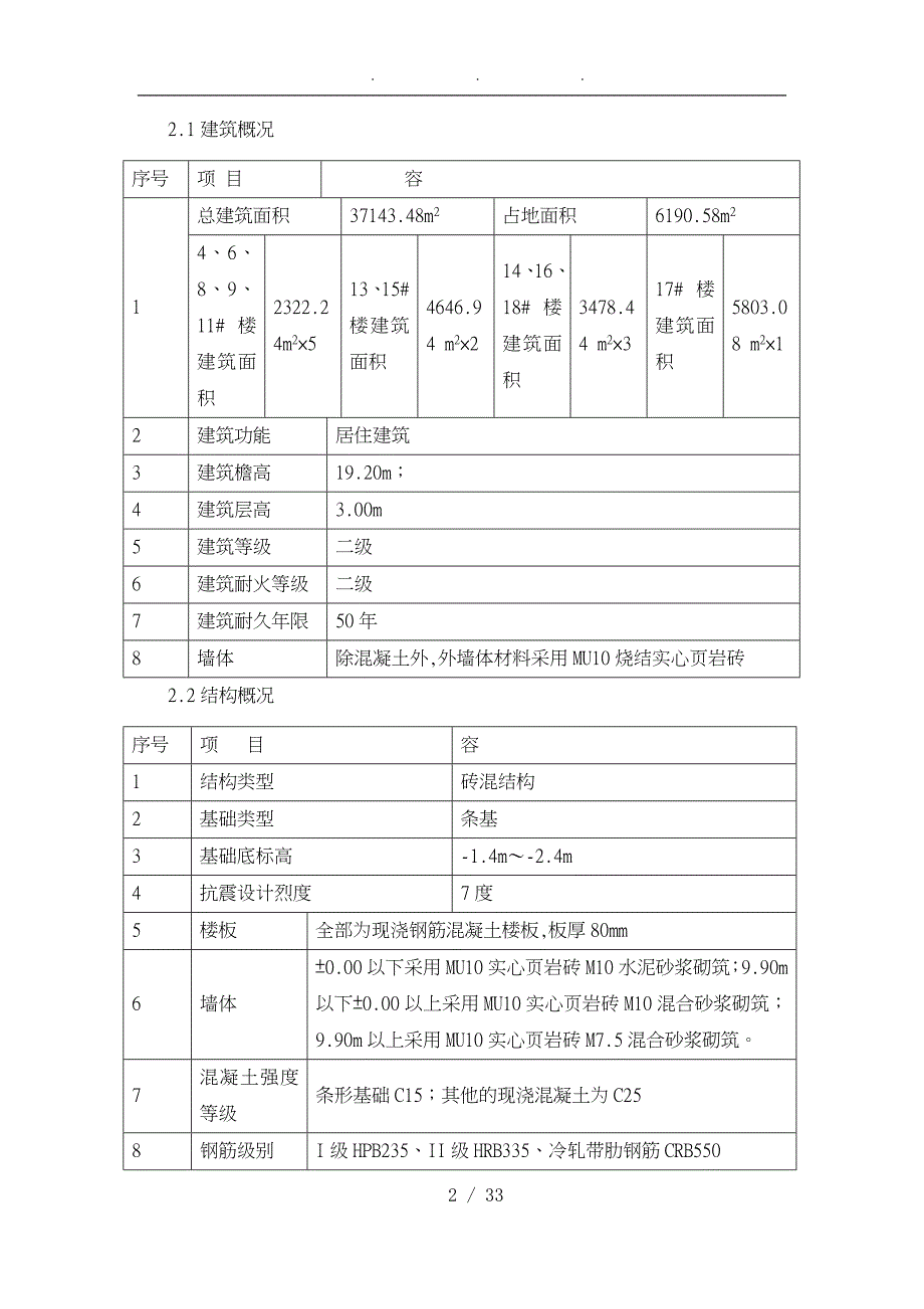 钢筋混凝土工程施工设计方案_第2页