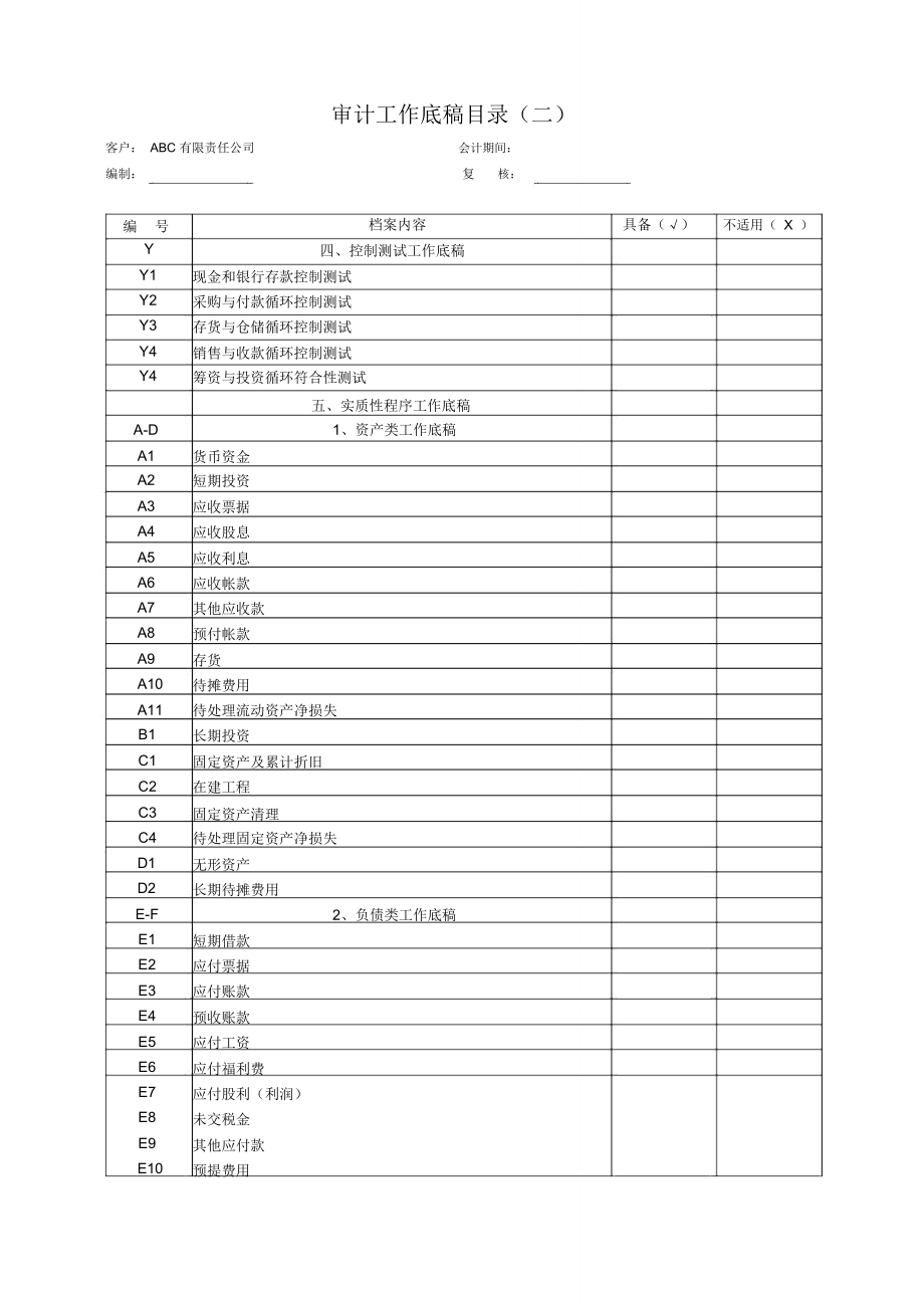 审计工作底稿(模板2)_第3页