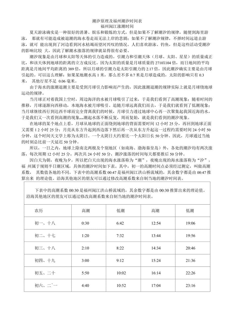 福州闽江涨潮时间_第1页