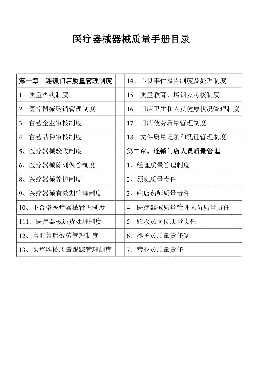 某医药连锁公司医疗器械质量手册_第3页