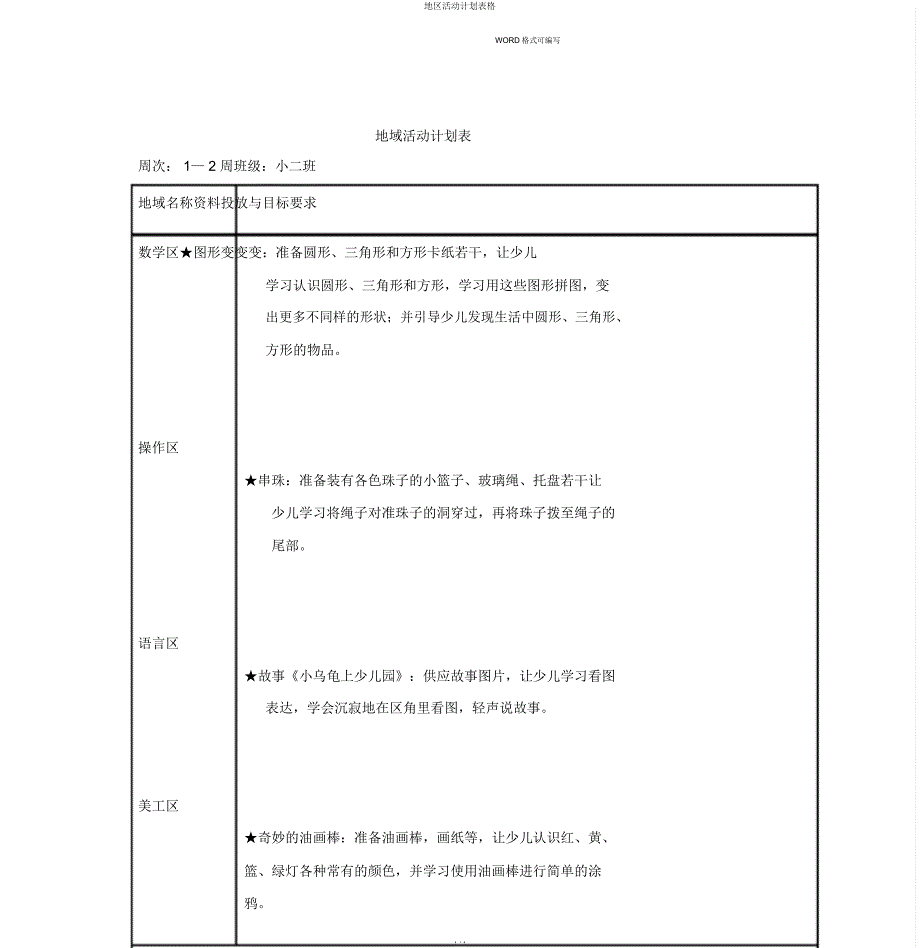 区域活动计划表格.docx_第1页