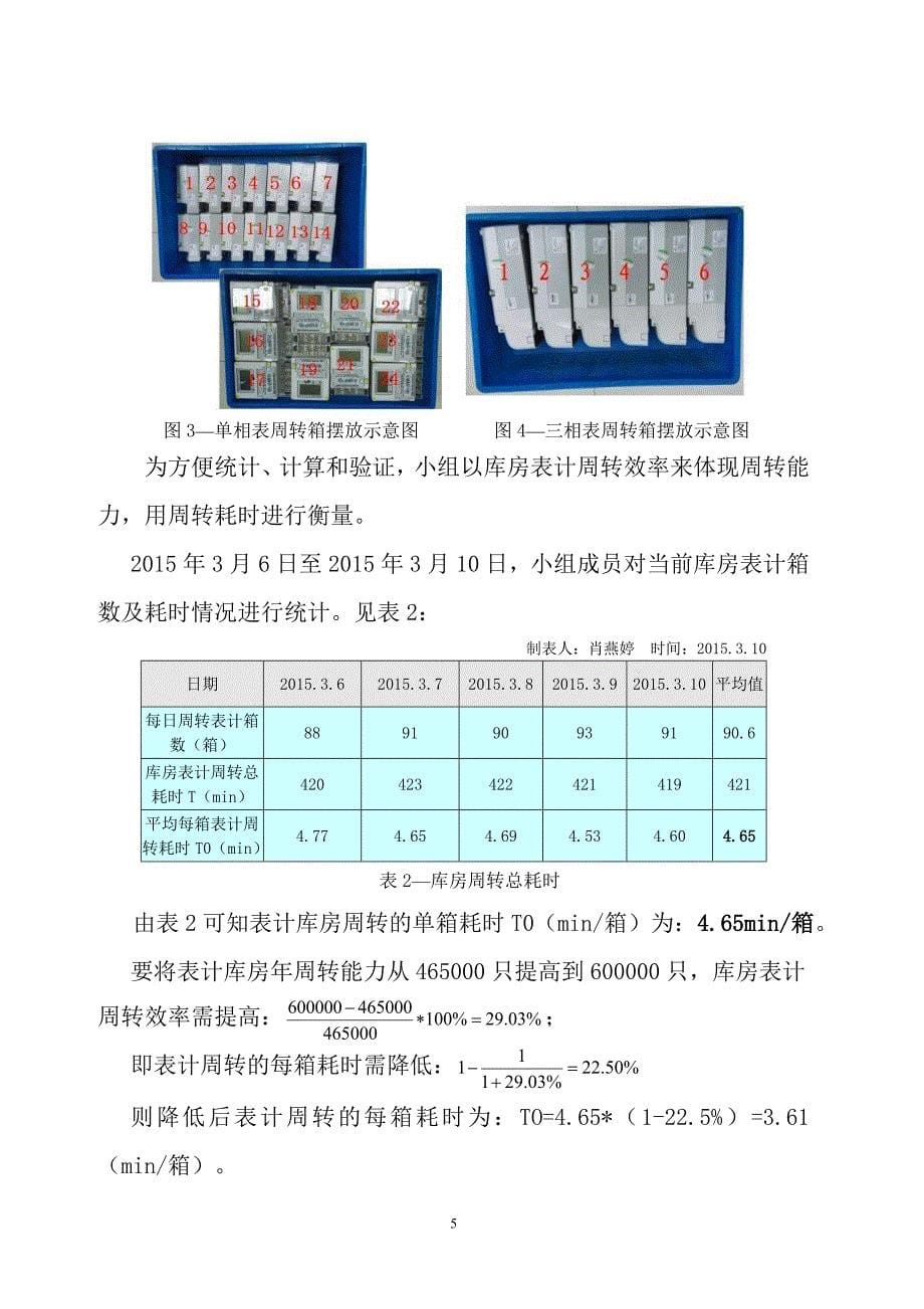 提高库房表计周转效率--供电公司优秀QC小组活动成果_第5页