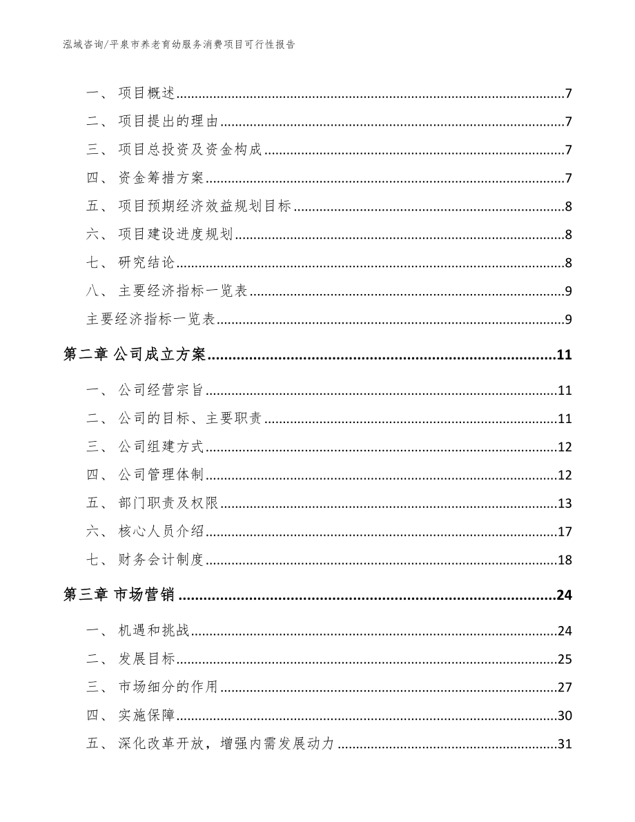 平泉市养老育幼服务消费项目可行性报告模板参考_第3页