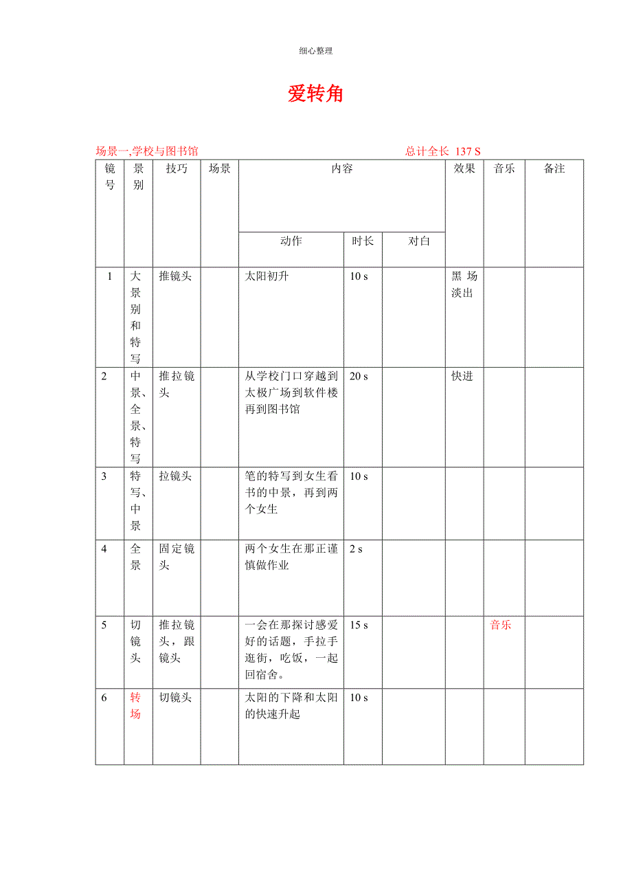 详细的分镜头脚本_第1页