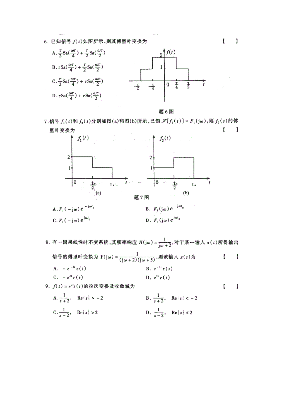 信号与系统复习试题含答案_第2页