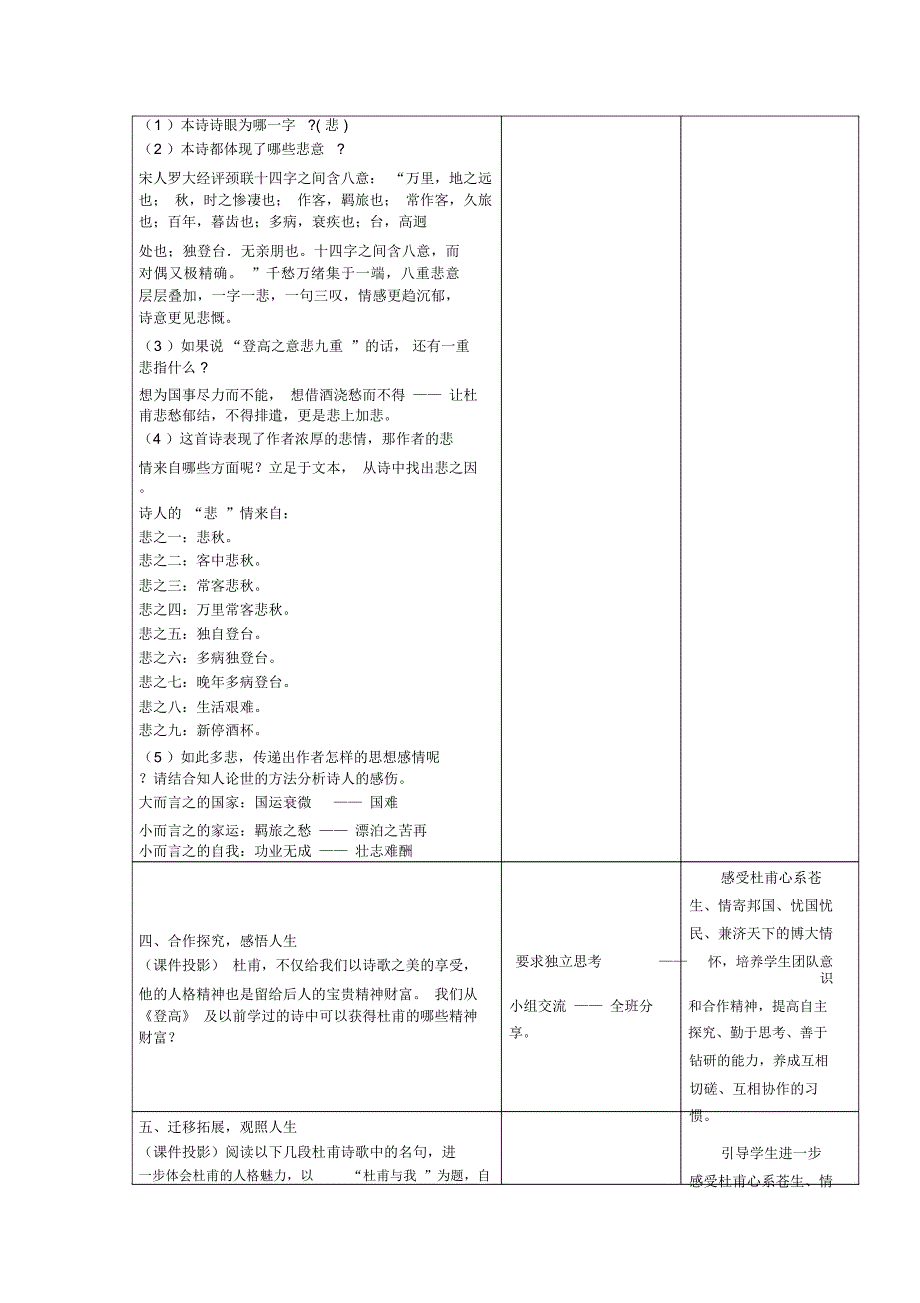 登高教学设计与反思_第4页