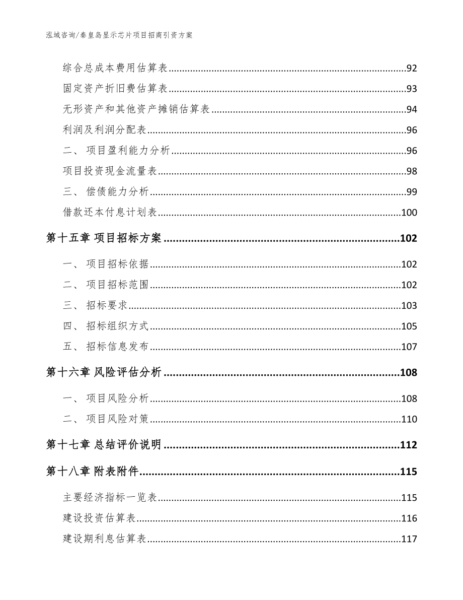 秦皇岛显示芯片项目招商引资方案（范文参考）_第5页