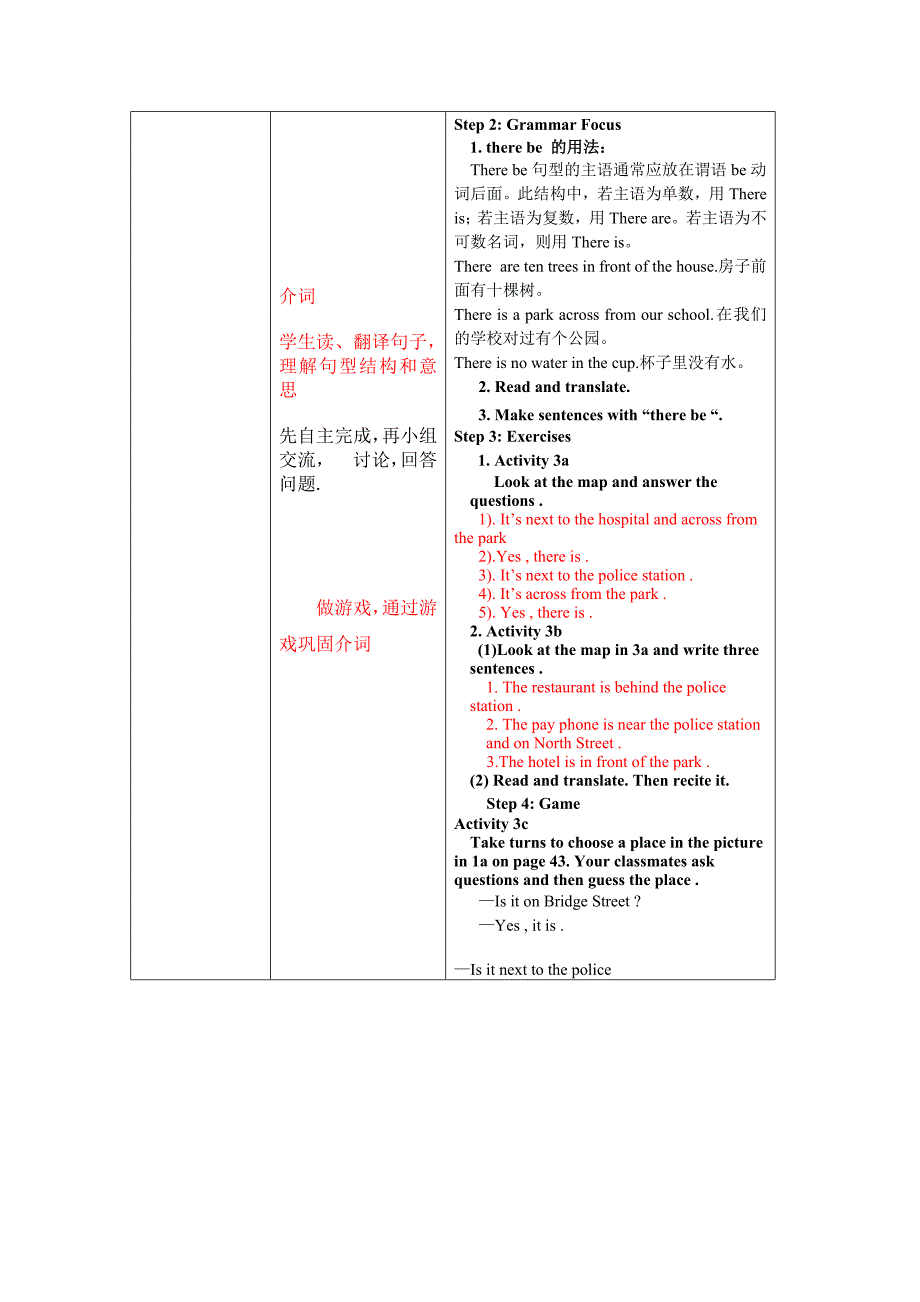 人教七年级下册教案：Unit8Isthereapostofficenearhere_第3页