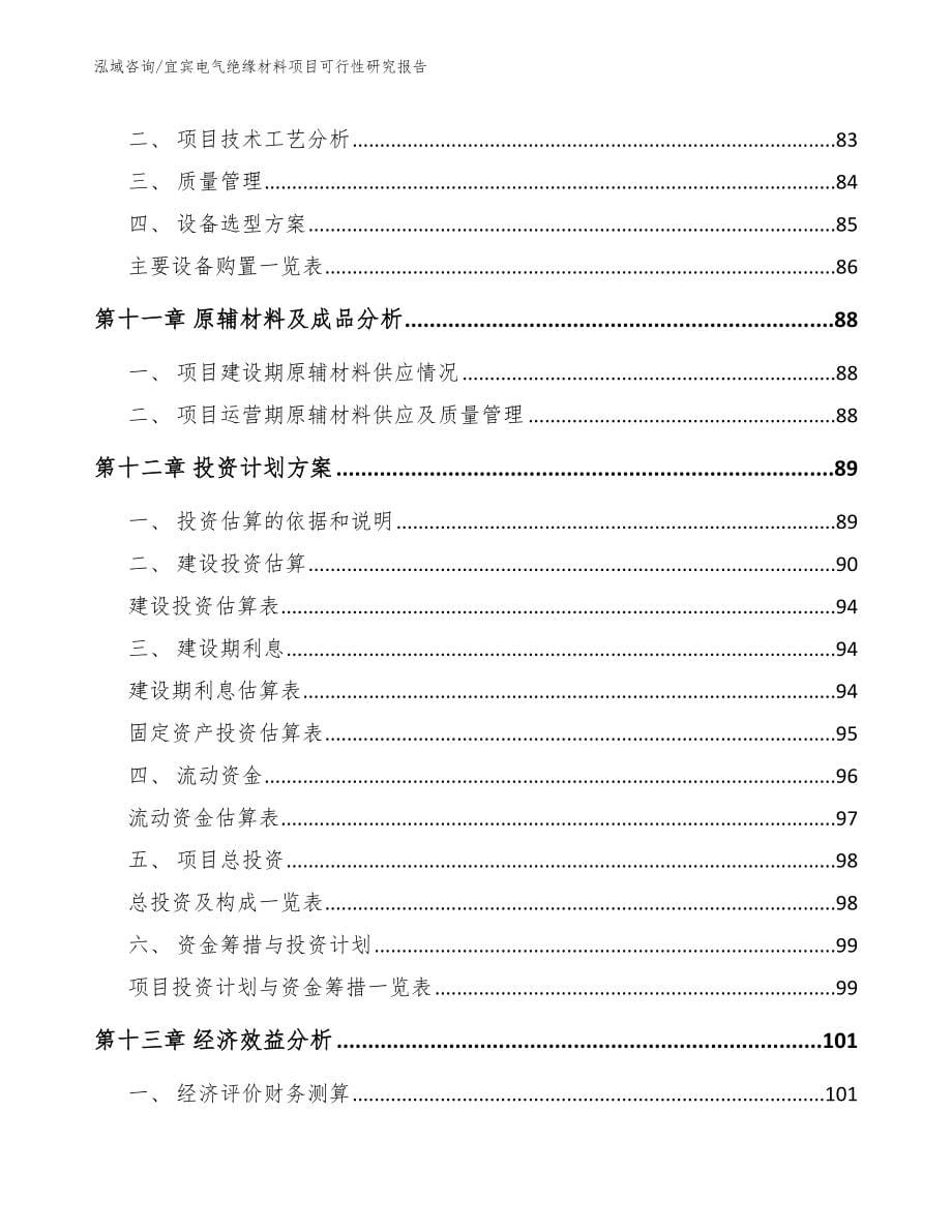 宜宾电气绝缘材料项目可行性研究报告_第5页