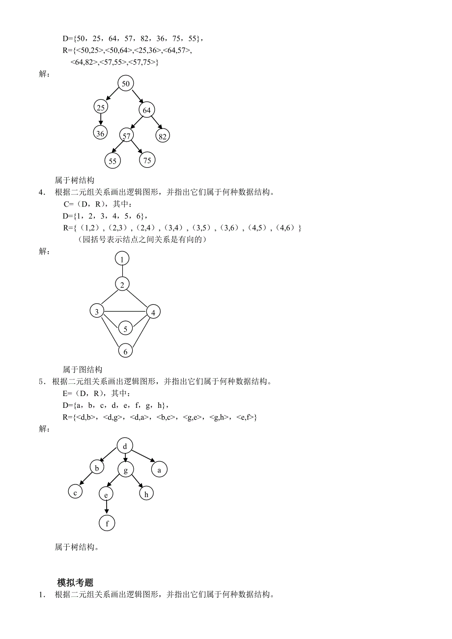 数据结构与算法1-5单元练习题及答案_第4页