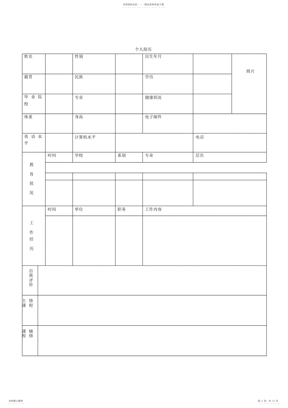 2022年2022年工程预算简历模板_第3页