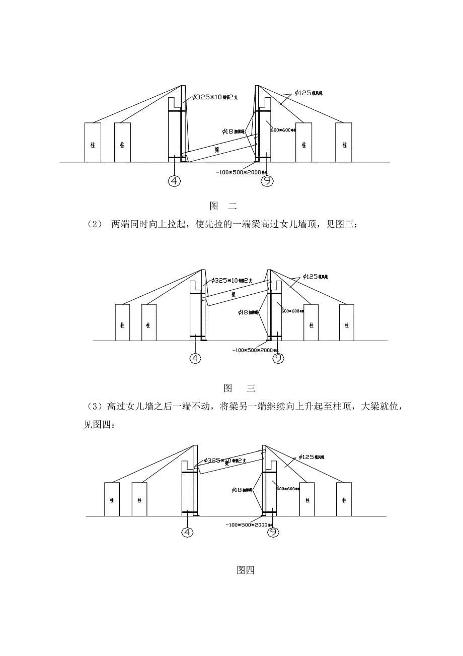 屋顶米跨度钢梁吊装施工方案概要_第5页