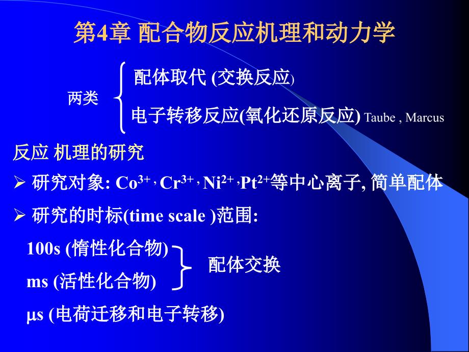 配合物反应机理和动力学_第1页