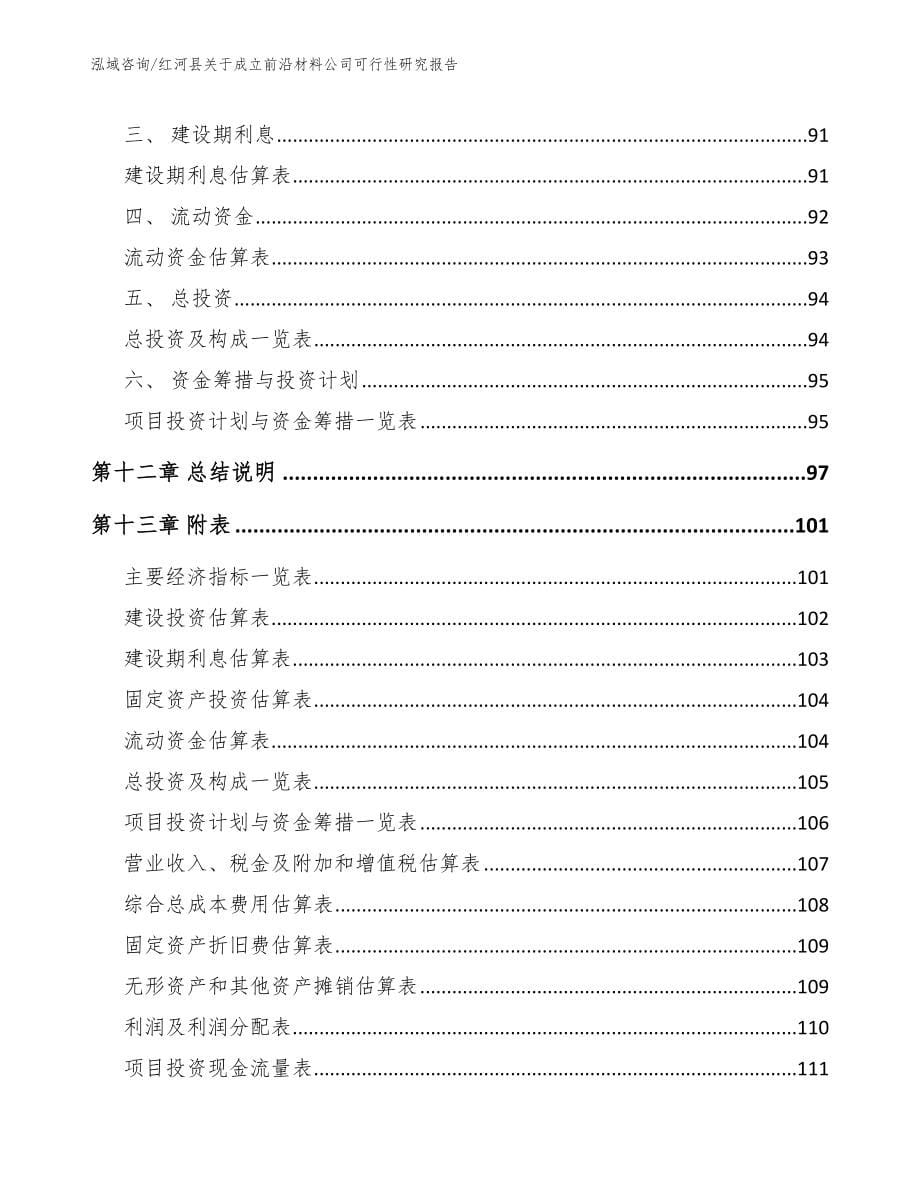 红河县关于成立前沿材料公司可行性研究报告_模板范文_第5页