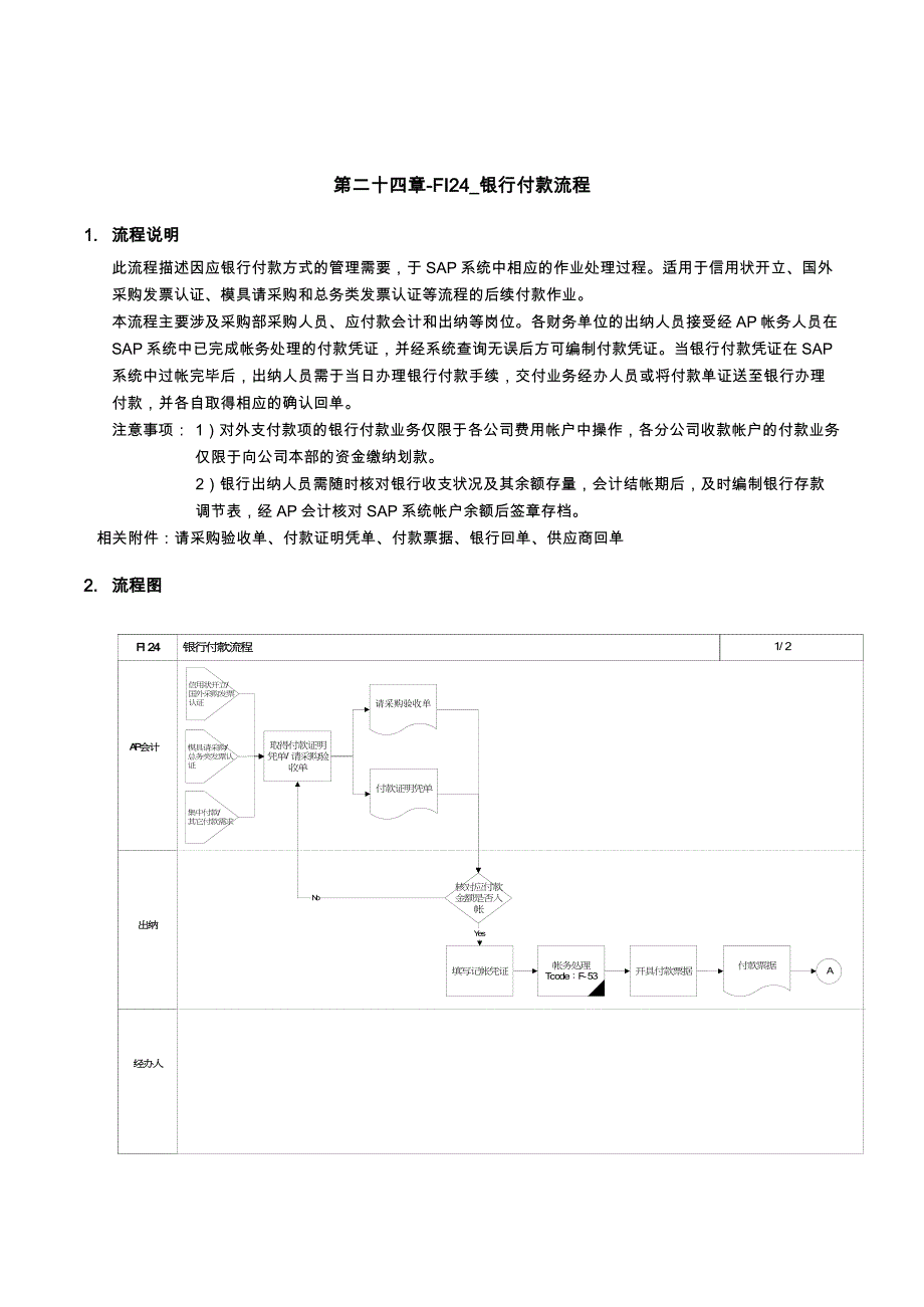 公司SAP实施专案之银行付款流程(doc 15页)_第1页