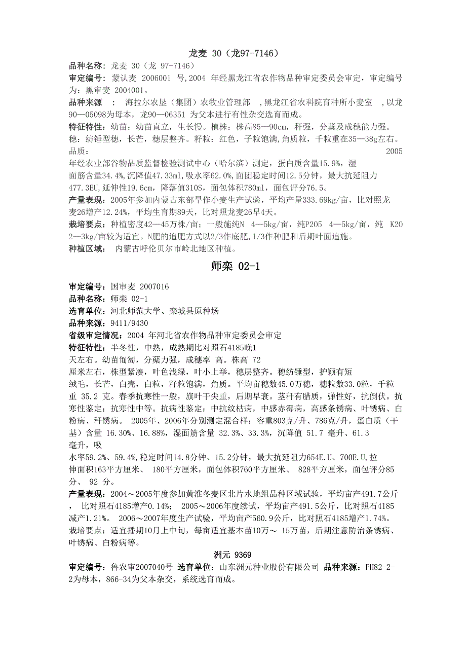强筋小麦品种简介_第1页