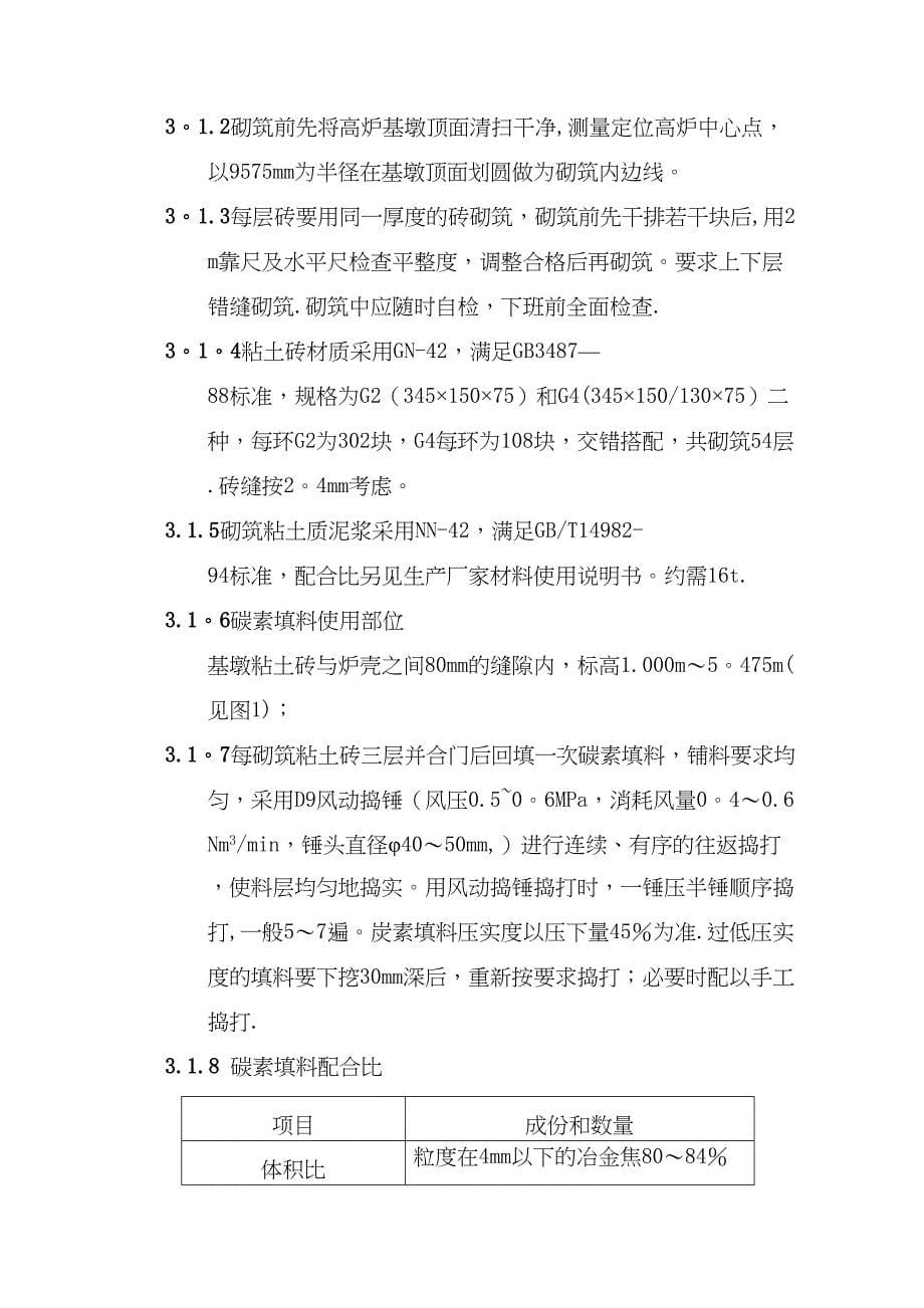 【建筑施工方案】高炉炉底耐热基敦施工方案(DOC 19页)_第5页