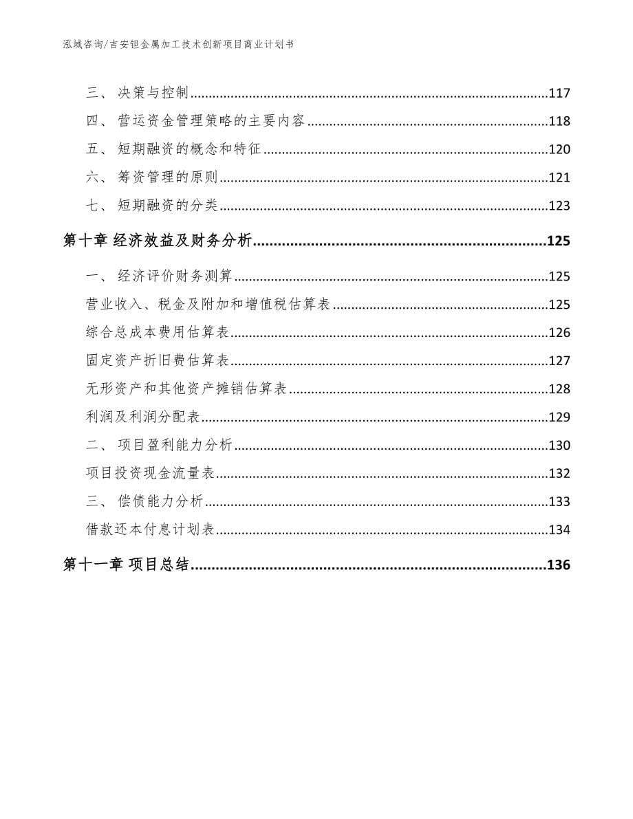 吉安钽金属加工技术创新项目商业计划书_第5页