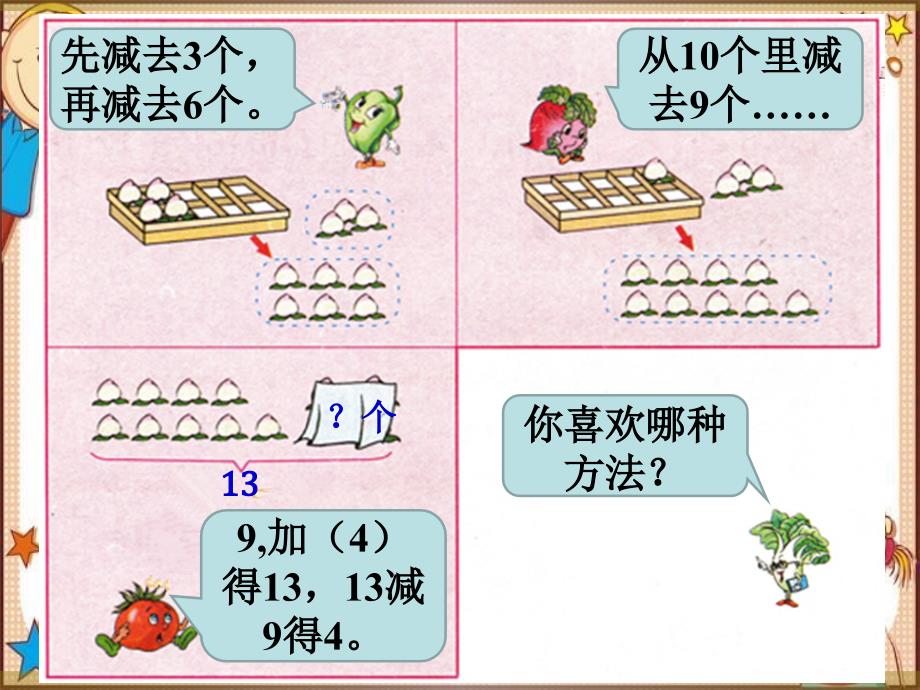 一年级下册数学1十几减9_第4页