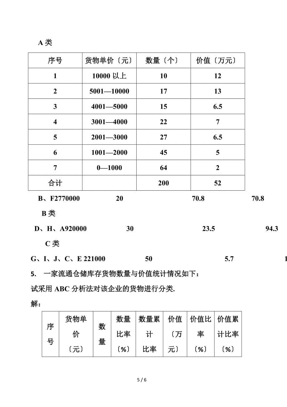 仓储管理-计算题部分_第5页