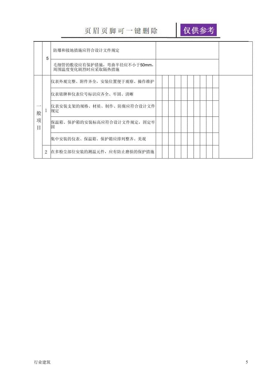 SY4205石油天然气建设工程施工质量验收规范自动化仪表工程土建建筑_第5页