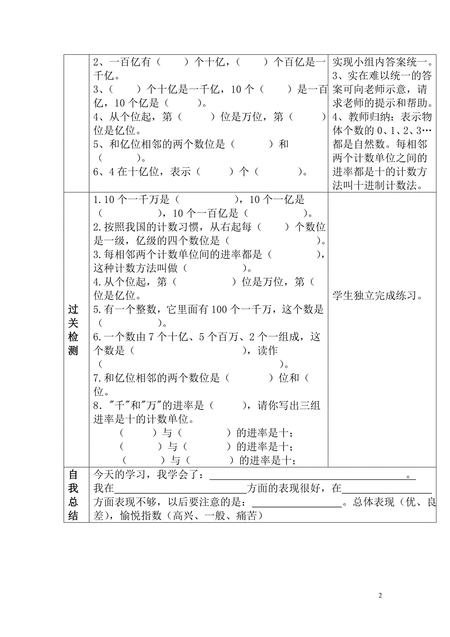 小学数学四年级上册教学课件导学案第1单元第8课时数的产生和十进制计数法_第2页