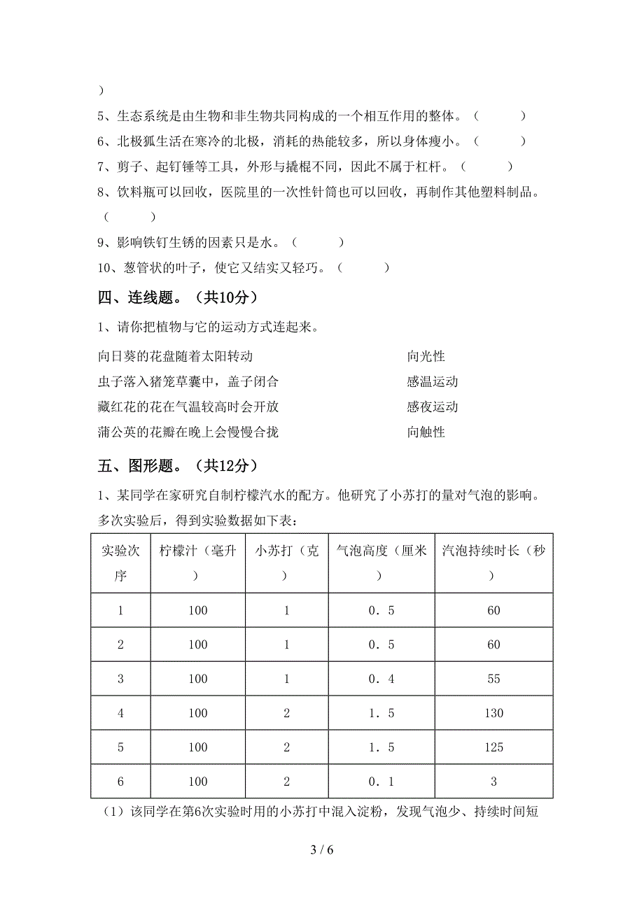 人教版六年级科学上册期中模拟考试【加答案】.doc_第3页