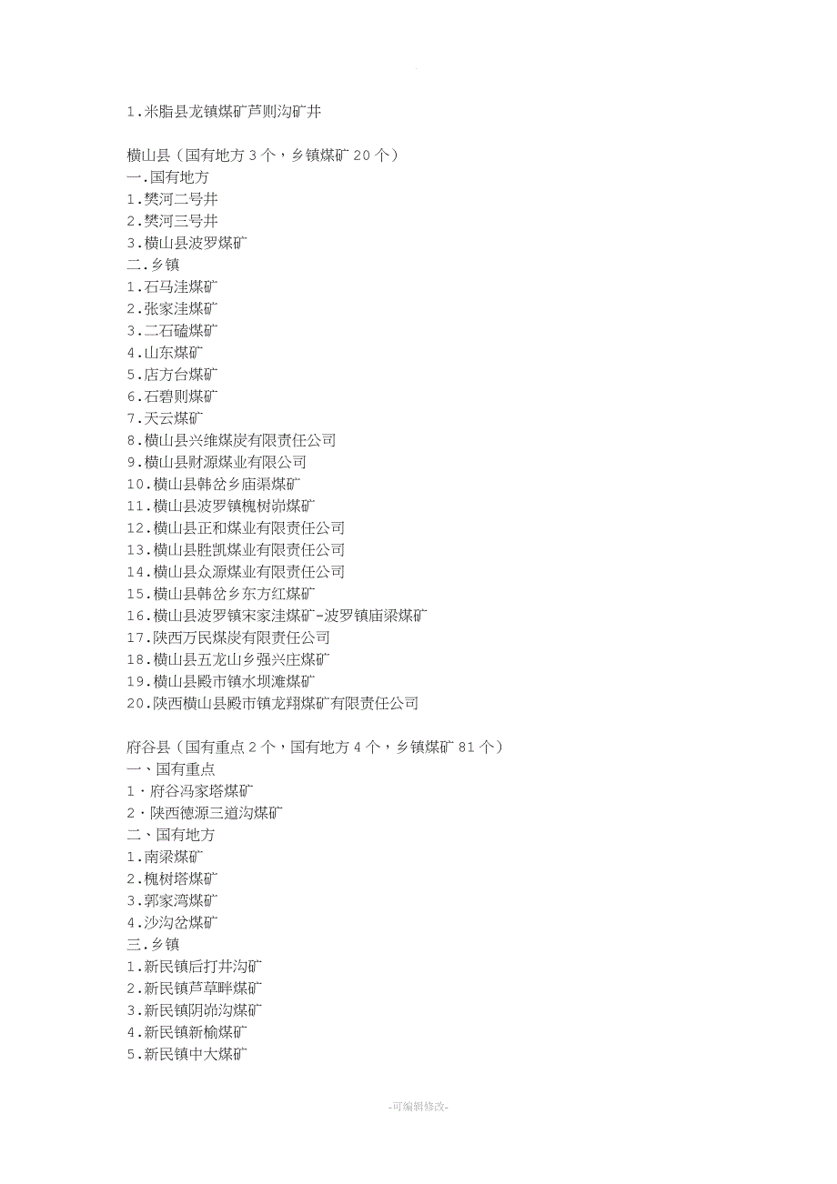 榆林地区煤矿分布.doc_第2页