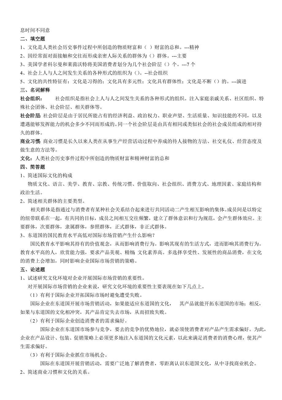 国际市场营销学试卷题分章打印复习题_第5页