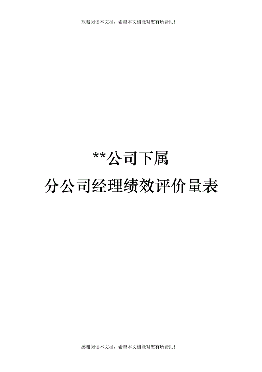 分公司总经理绩效评价量表_第1页