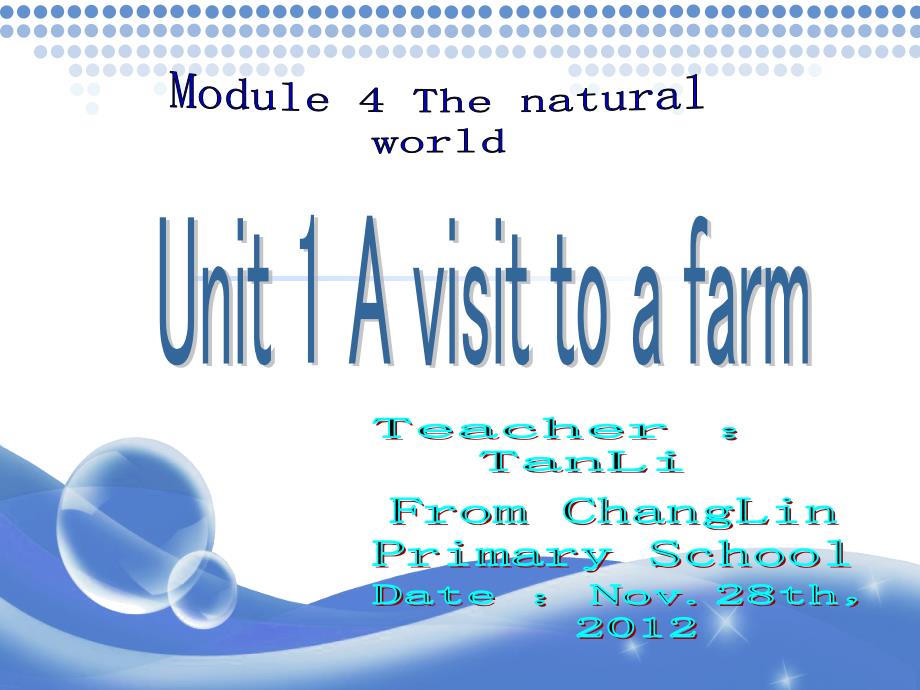 牛津上海版上Unit 1 A visit to a farmppt课件1_第1页