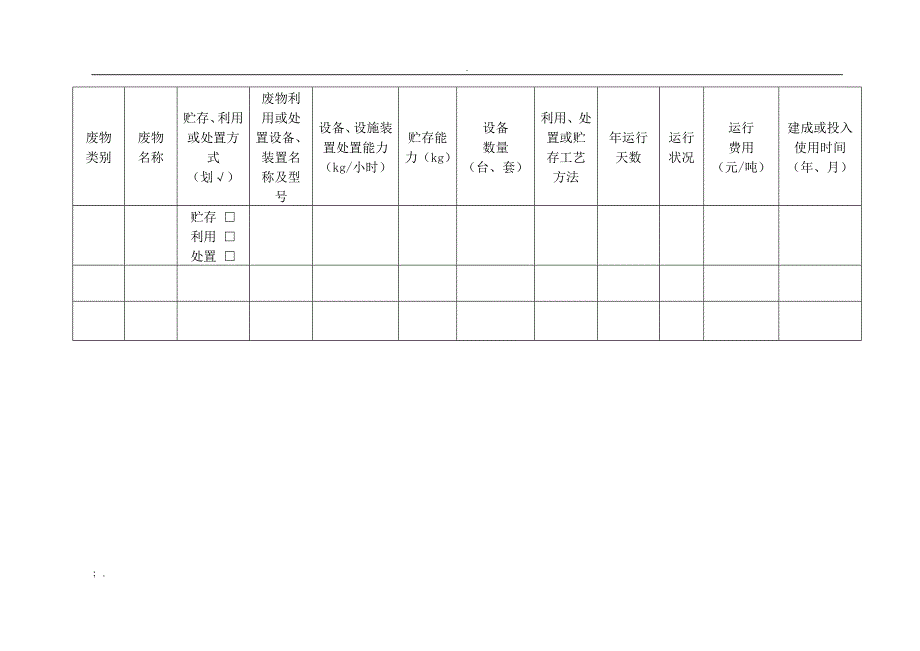 危险废物申报登记表(样本)_第4页