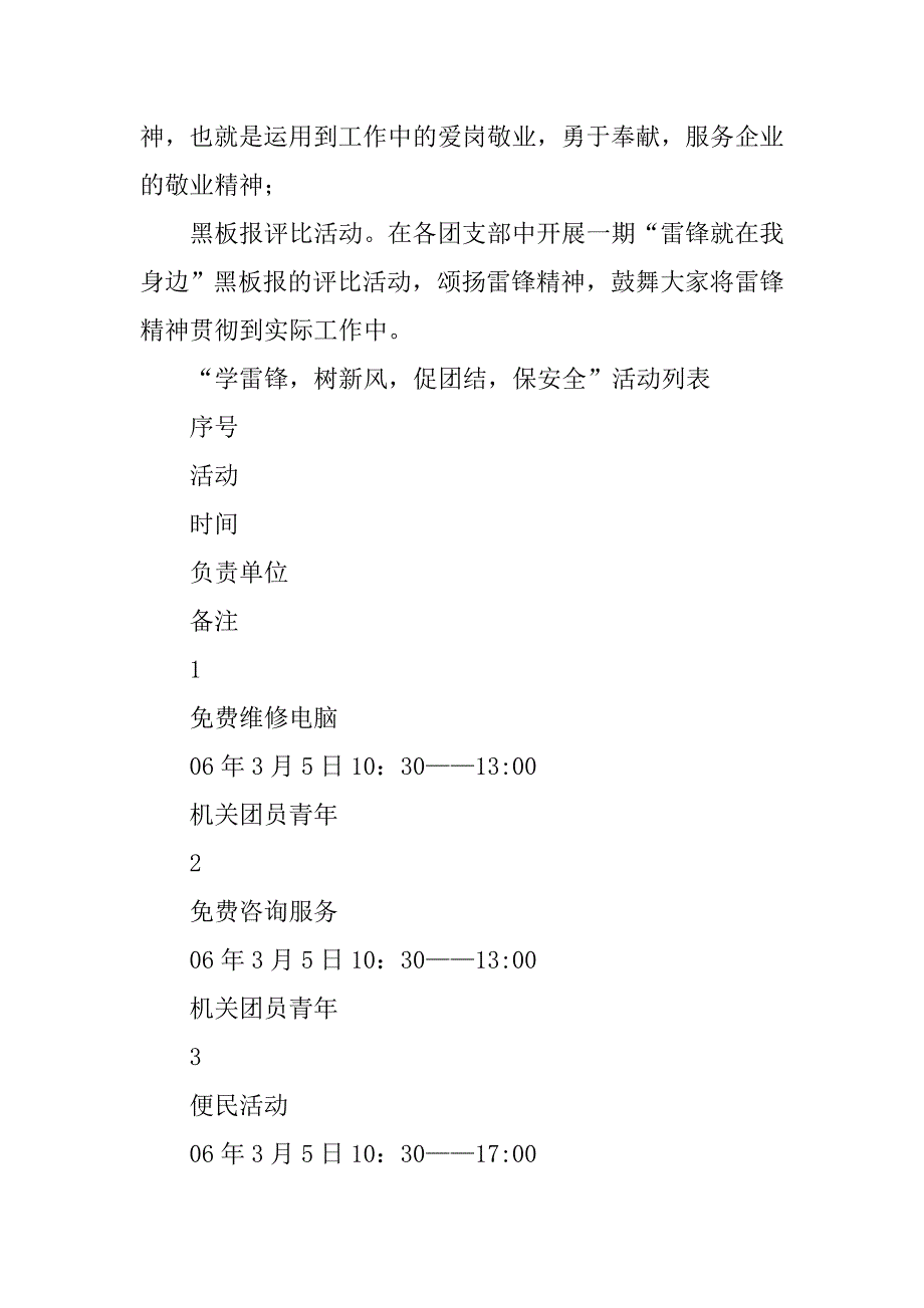 煤矿学雷锋活动方案.docx_第3页